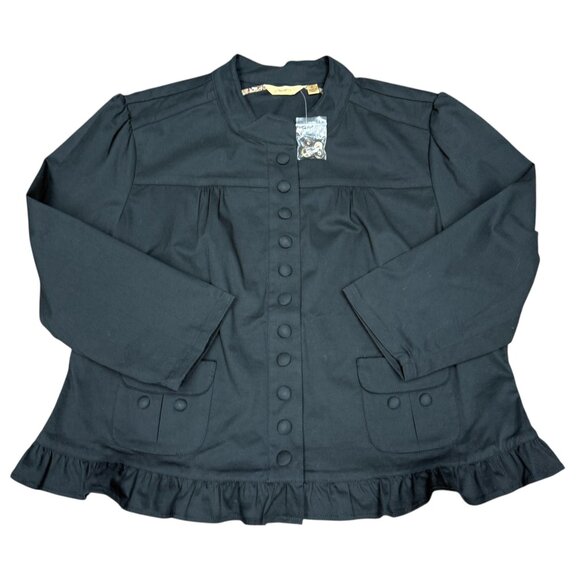 NWT Women's MOTTO Snap Jacket Black 3/4 Sleeve- Size XL - Picture 1 of 7